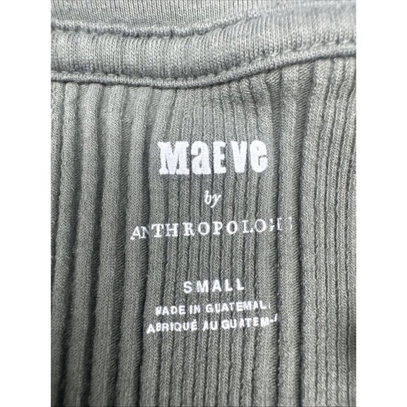 Anthropologie Maeve Women’s Green Knit Pull Over Long Sleeve V Neck Shirt Top S - Picture 5 of 9